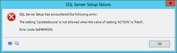 Error trying to slipstream CU1 into SP1