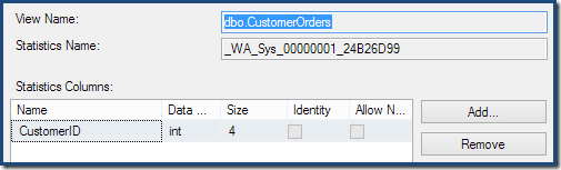 Standard Edition NOEXPAND Statistic Details Standard Edition NOEXPAND Statistic Details